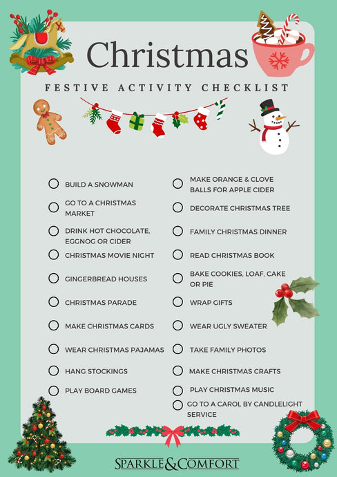 Printable Christmas Festive Activity Checklist