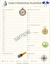 Digital Planner - Daily Personal Planner Nautical Themed