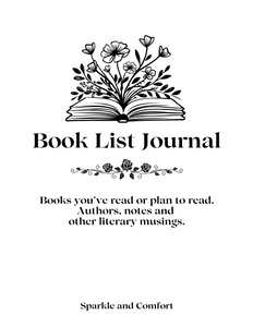 Digital Planner - Printable Book List Journal