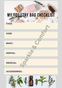 Digital Planner - Toiletry Bag Travel Checklist