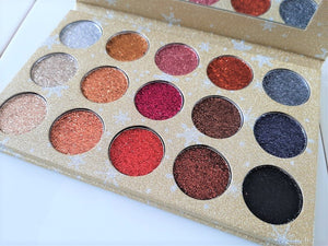 15 Colour Gold Fire Glitter Eye Shadow Palette - Sparkle and Comfort