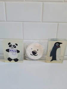 3 Piece Panda, Penguin, Polar Bear Gift Set (#038)