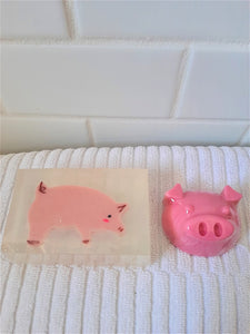 2 Pink Pigs Soap Set (#029)