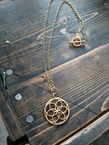 Celtic circle seed of life pendant necklace