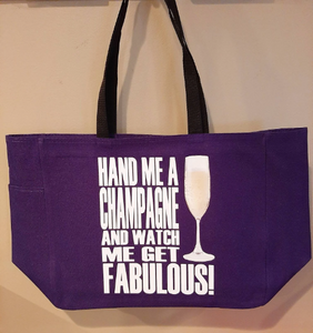 Champagne polyester tote bag