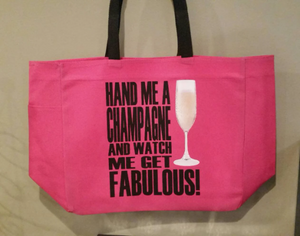 Champagne polyester tote bag