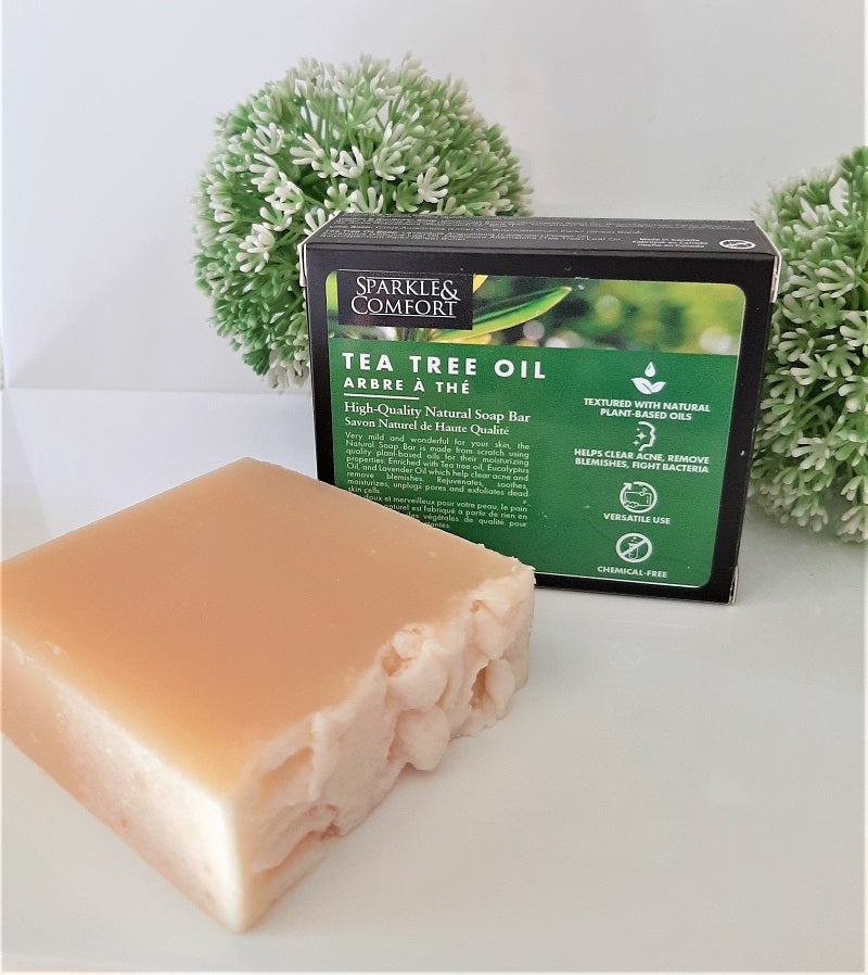 Tea Tree Oil Natural Soap - 120g - Sparkle and Comfort