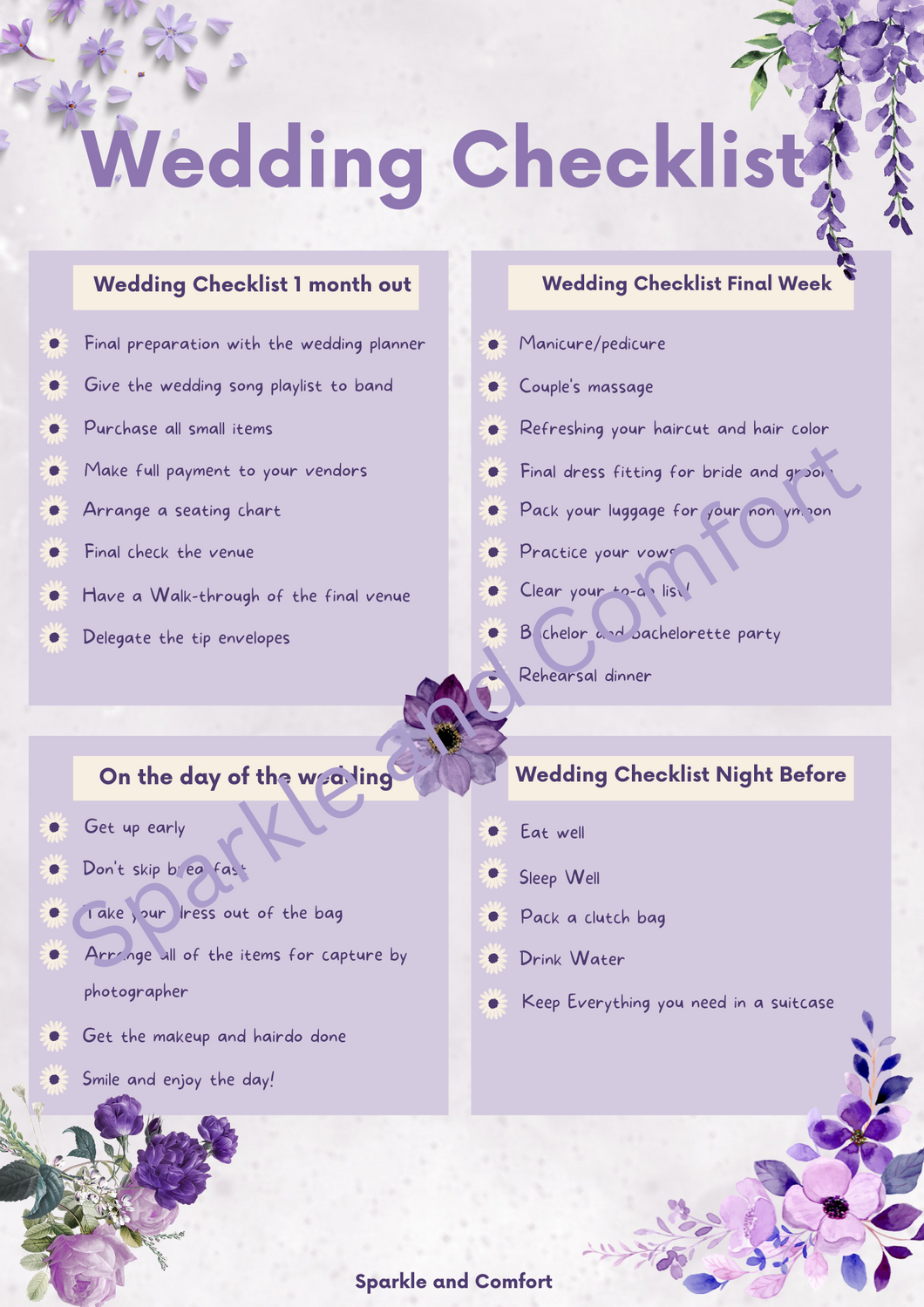 Digital Planner - Wedding Checklist