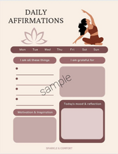 Digital Planner - Daily Meditation Affirmations and Yoga Journal