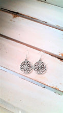 Celtic knot circle earrings